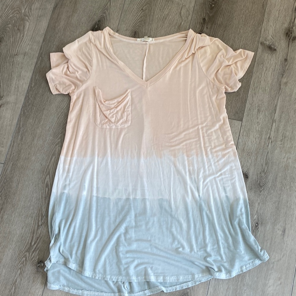 Pink Tye Dye Oversized T-Shirt with pocket